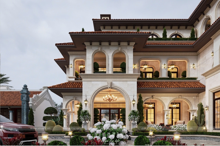 Biệt thự cao cấp Địa Trung Hải 3 tầng 1 hầm 500m2 (25x20m) BT2406