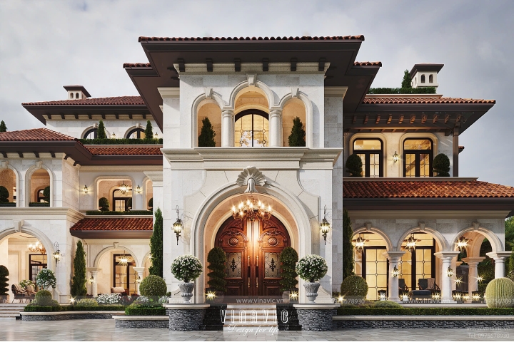Biệt thự cao cấp Địa Trung Hải 3 tầng 1 hầm 500m2 (25x20m) BT2406