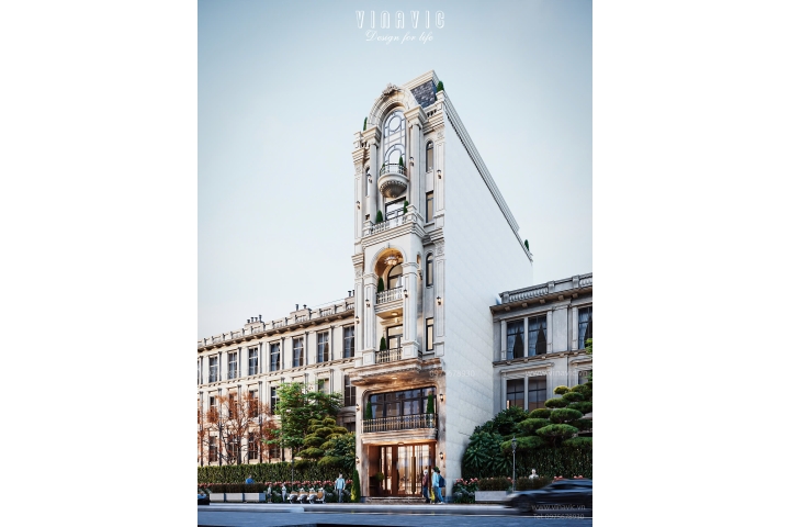 Nhà phố tân cổ điển 6 tầng mặt tiền 6m x 20m kết hợp kinh doanh NP2356