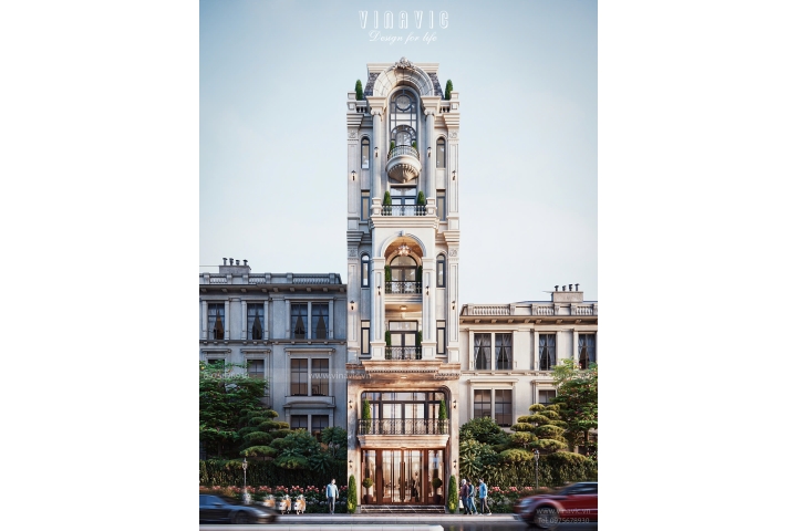 Nhà phố tân cổ điển 6 tầng mặt tiền 6m x 20m kết hợp kinh doanh NP2356