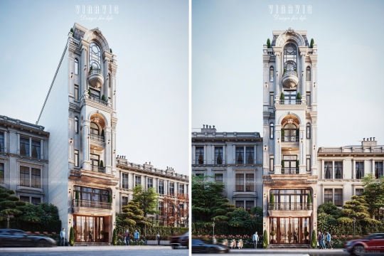 Nhà phố tân cổ điển 6 tầng mặt tiền 6m x 20m kết hợp kinh doanh NP2356