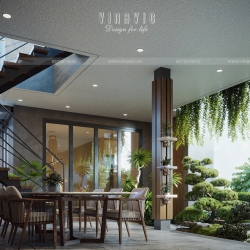 Mẫu thiết kế biệt thự chữ L 2 tầng 4 phòng ngủ hiện đại 10x15m BT2410