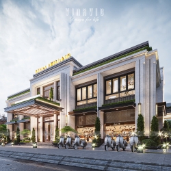 Tòa nhà văn phòng điều hành hiện đại 2 tầng 24x17m Libra Building DATM2336