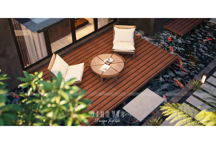 Thiết kế biệt thự đẹp hiện đại 3 tầng mái bằng 16x13m (208m2) BT2412