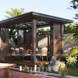 Thiết kế biệt thự đẹp hiện đại 3 tầng mái bằng 16x13m (208m2) BT2412