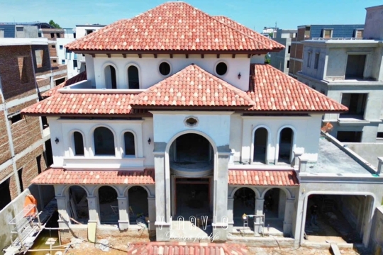 Thi công biệt thự 3 tầng Địa Trung hải (CĐT: Mrs Vinh- Thanh Hóa) TCBT2254