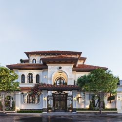 Thiết kế cảnh quan sân vườn biệt thự Địa Trung Hải 3 tầng TCSV2006