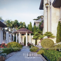 Thiết kế cảnh quan sân vườn biệt thự Địa Trung Hải 3 tầng TCSV2006