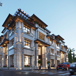 Thiết kế biệt thự phố 5 tầng hiện đại 2 mặt tiền đẳng cấp 275m2 BT2418