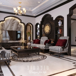 Thiết kế nội thất Indochine biệt thự 3 tầng 1 hầm (CĐT Mrs Út - Hà Nội) NT2349