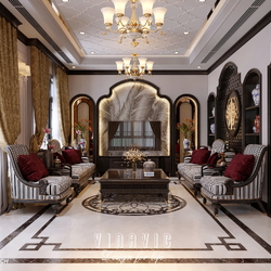 Thiết kế nội thất Indochine biệt thự 3 tầng 1 hầm (CĐT Mrs Út - Hà Nội) NT2349