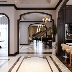 Thiết kế nội thất Indochine biệt thự 3 tầng 1 hầm (CĐT Mrs Út - Hà Nội) NT2349