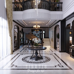 Thiết kế nội thất Indochine biệt thự 3 tầng 1 hầm (CĐT Mrs Út - Hà Nội) NT2349