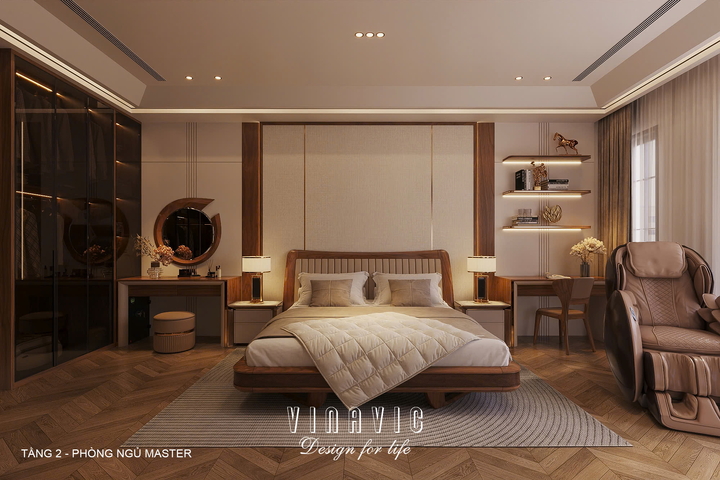 Thiết kế nội thất nhà phố hiện đại 6 tầng 1 tum (CĐT Mrs Phúc - Hà Nội) NT2350