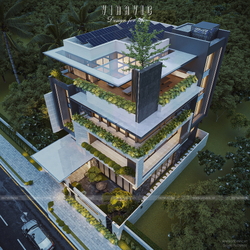 Biệt thự phố 4 tầng hiện đại kết hợp kinh doanh 15x21m BT2421