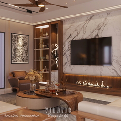 Thiết kế nội thất nhà phố hiện đại 6 tầng 1 tum (CĐT Mrs Phúc - Hà Nội) NT2350