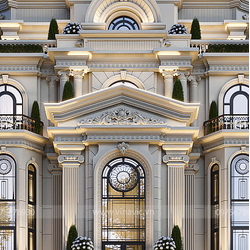 Thiết kế biệt thự phố Tân Cổ Điển châu Âu Đẳng Cấp 6 tầng 18x17m BT2420