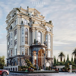 Thiết kế biệt thự phố Tân Cổ Điển châu Âu Đẳng Cấp 6 tầng 18x17m BT2420