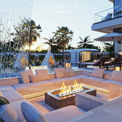 Biệt thự nghỉ dưỡng Hòa Bình 2 tầng hiện đại 17x14m BT2423