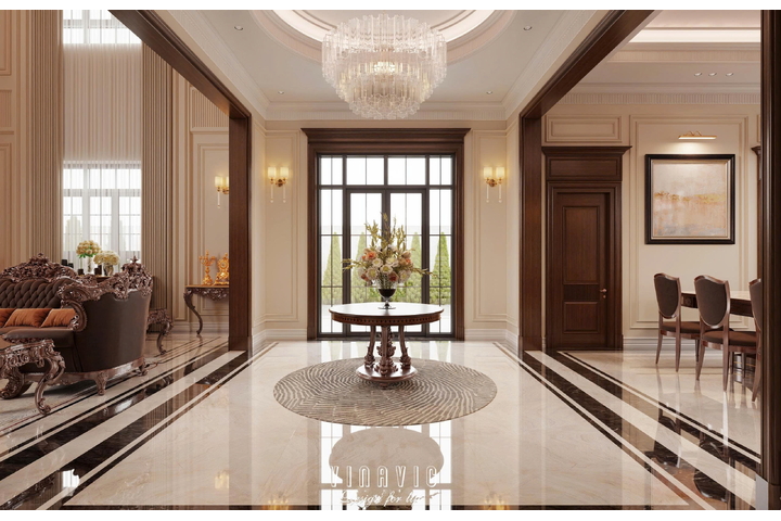 Mẫu nội thất biệt thự tân cổ điển 6 tầng 9x19m (CĐT Mr Toàn - Bắc Ninh) NT2351