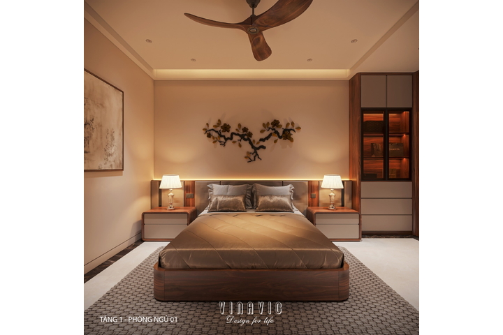 Nội thất biệt thự 3 tầng hiện đại 9x24m (CĐT Mr Tình - Nghệ An) NT2353