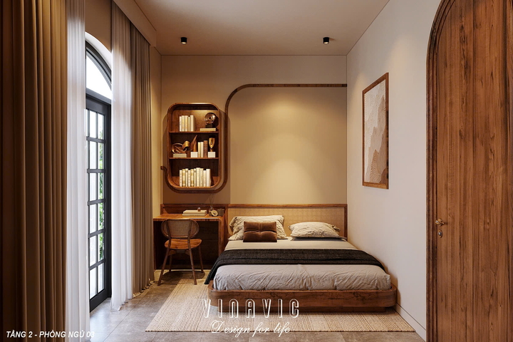 Nội thất phòng ngủ hiện đại biệt thự 9x14m (CĐT Mrs Hà - Hà Nội) NT2354