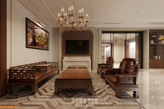 Nội thất biệt thự 2 tầng hiện đại 34x17m (CĐT Mr Huân - Thanh Hóa) NT2352