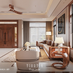 Nội thất biệt thự 3 tầng hiện đại 9x24m (CĐT Mr Tình - Nghệ An) NT2353