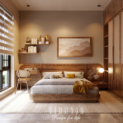 Nội thất phòng ngủ hiện đại biệt thự 9x14m (CĐT Mrs Hà - Hà Nội) NT2354