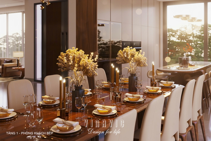 Nội thất biệt thự hiện đại 3 tầng 18x18m (CĐT Mrs Nga- Nghệ An) NT2355