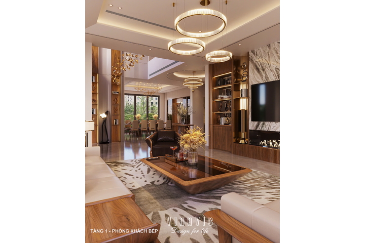 Nội thất biệt thự hiện đại 3 tầng 18x18m (CĐT Mrs Nga- Nghệ An) NT2355