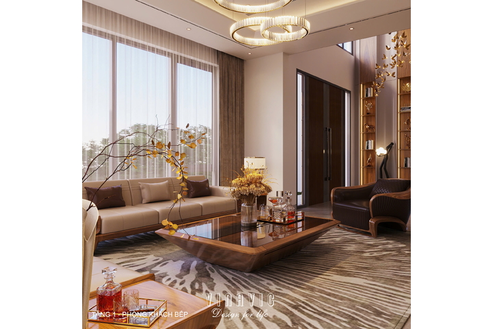 Nội thất biệt thự hiện đại 3 tầng 18x18m (CĐT Mrs Nga- Nghệ An) NT2355