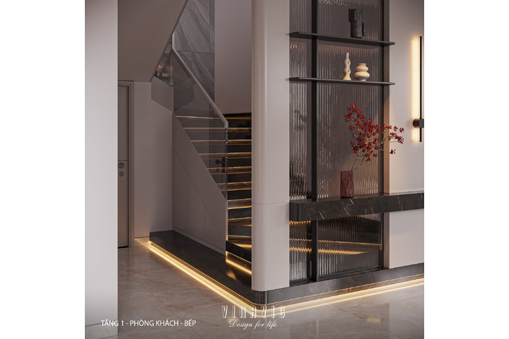 Nội thất biệt thự 2 tầng hiện đại 11x11m (CĐT Mr Minh - Hải Dương) NT2356