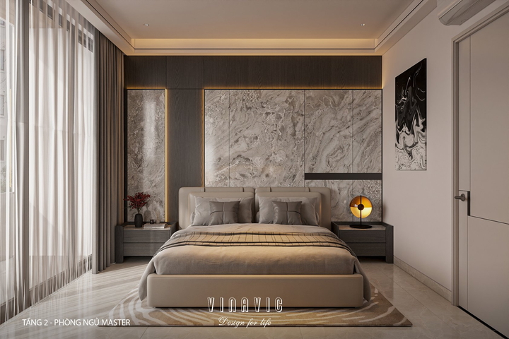 Nội thất biệt thự 2 tầng hiện đại 11x11m (CĐT Mr Minh - Hải Dương) NT2356