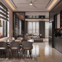 Nội thất biệt thự 2 tầng hiện đại 11x11m (CĐT Mr Minh - Hải Dương) NT2356