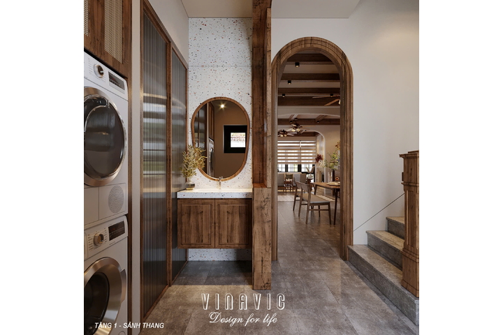 Nội thất biệt thự 2 tầng hiện đại 9x14m (CĐT Mrs Hà - Hà Nội) NT2357