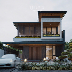 Mẫu biệt thự 2 tầng 4 phòng ngủ hiện đại 187m2 mặt tiền 11m x sâu 17m BT2425