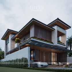 Mẫu biệt thự 2 tầng 4 phòng ngủ hiện đại 187m2 mặt tiền 11m x sâu 17m BT2425