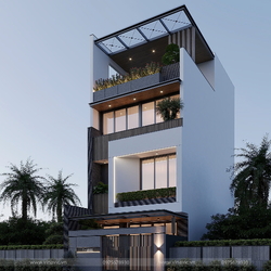 Mẫu nhà phố 4 tầng đẹp hiện đại 6x15m 4 phòng ngủ 90m2 NP2357