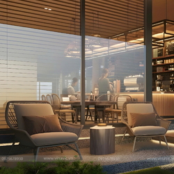 Thiết kế biệt thự 3 tầng hiện đại 11x36m kinh doanh Tropicana Coffe House BT2425