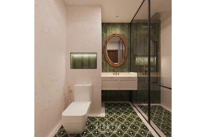 Thiết kế nội thất nhà phố đẹp 4 tầng 5x20m (CĐT Mrs Huyền - Ecopark) NT2358