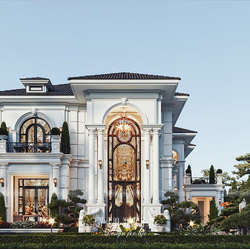 Thiết kế biệt thự tân cổ điển 2 tầng 680m2 (20x34m) 4 phòng ngủ BT2427