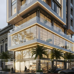 Mẫu thiết kế nhà nghỉ 7 tầng kinh doanh hiện đại 9x17m(153m2) BT2429