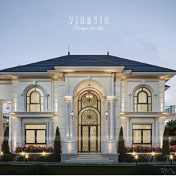 Biệt thự 2 tầng phong cách tân cổ điển mái nhật 4 phòng ngủ 17mx10m BT2430