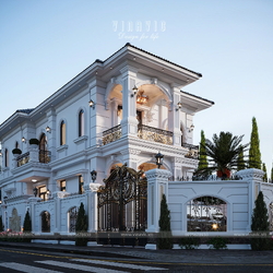 Biệt thự tân cổ điển 2 tầng 2 mặt tiền 9x17m mái nhật 4 phòng ngủ BT2433