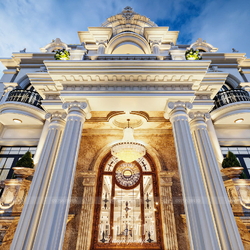 Biệt thự tân cổ điển 1 trệt 2 lầu 1 áp mái 530m2 (23x23m) BT2436