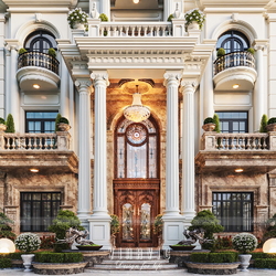 Biệt thự tân cổ điển 1 trệt 2 lầu 1 áp mái 530m2 (23x23m) BT2436