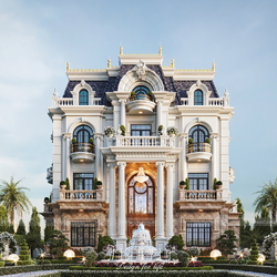 Biệt thự tân cổ điển 1 trệt 2 lầu 1 áp mái 530m2 (23x23m) BT2436