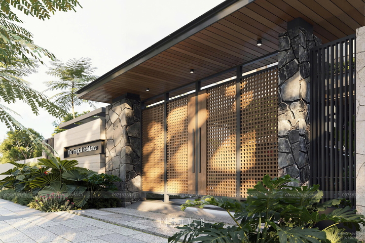 Thiết kế biệt thự 2 tầng mái nhật hiện đại 9x16m 4 phòng ngủ BT2437