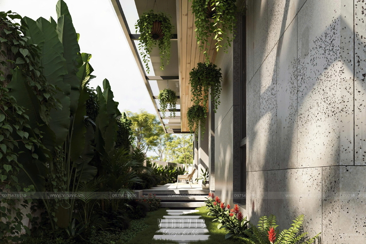 Thiết kế biệt thự 2 tầng mái nhật hiện đại 9x16m 4 phòng ngủ BT2437